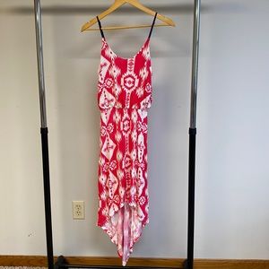 Francesca’s pink and white high-low dress